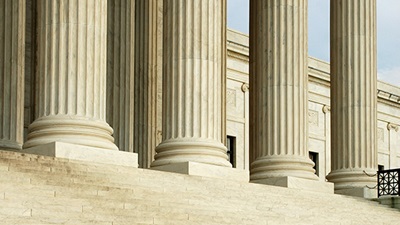 columns and steps of US courthouse